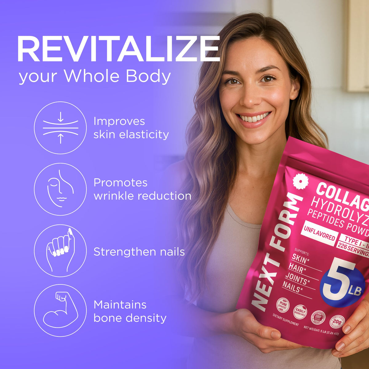 Hydrolyzed Collagen Peptides Powder 5Lb E21376
