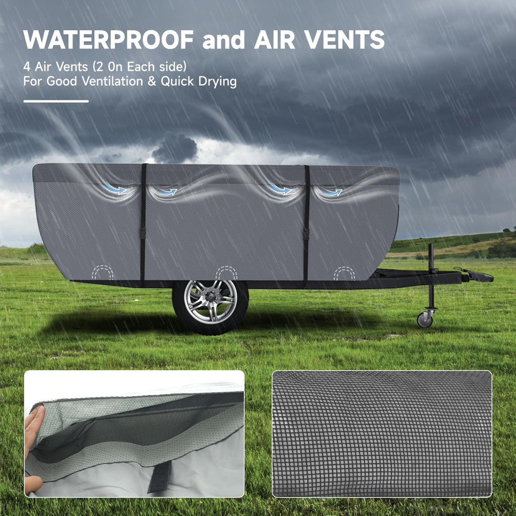 Waterproof Anti-UV Pop Up Camper Cover Fits 14'-16' Trailers Q4711