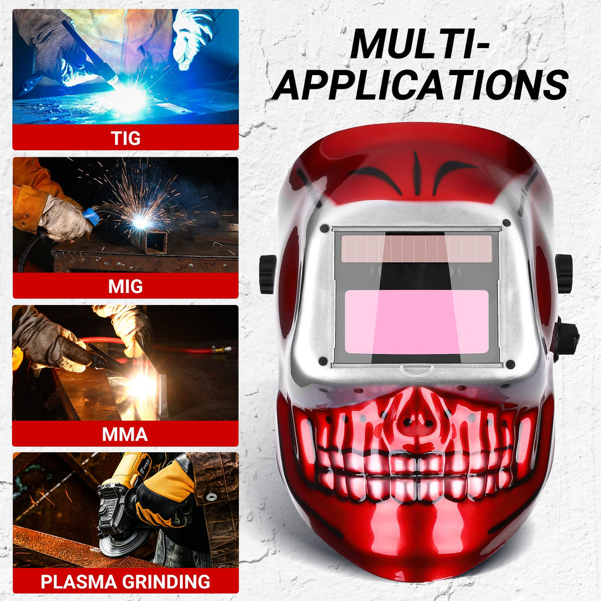 Auto Darkening Solar Powered Welding Helmet T6272