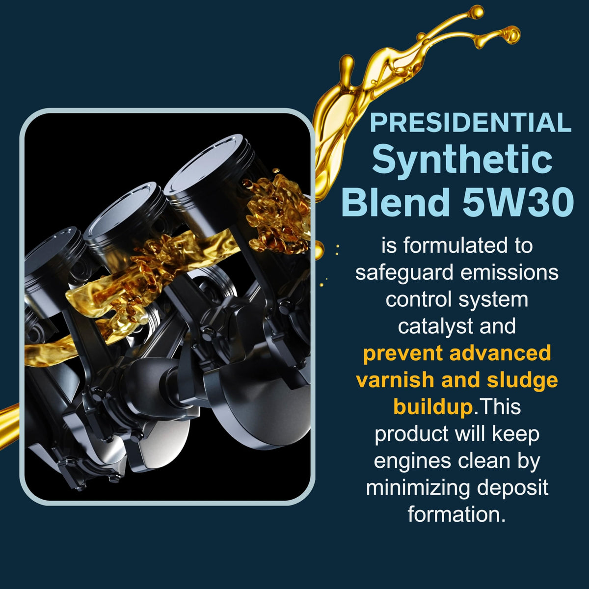 5W30 Synthetic Blend Motor Oil 5 Gallon O714211