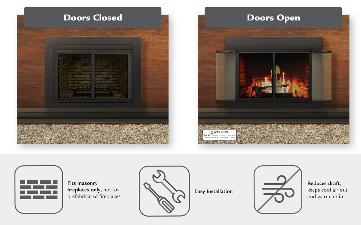 Black Medium Fireplace Screen L46116