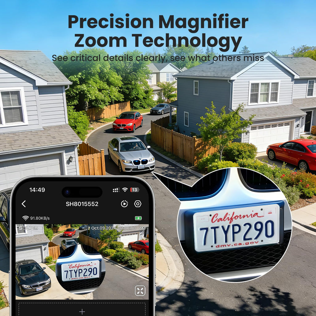 4K Solar Security Cameras Wireless Outdoor System 4-Cam Kit Z39136