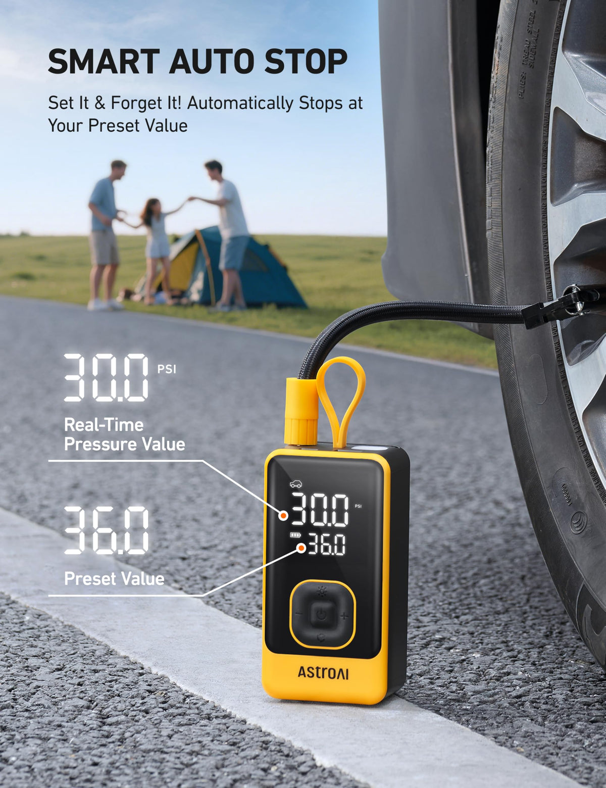 Portable Air Compressor 150PSI Car Bike Pump A1754