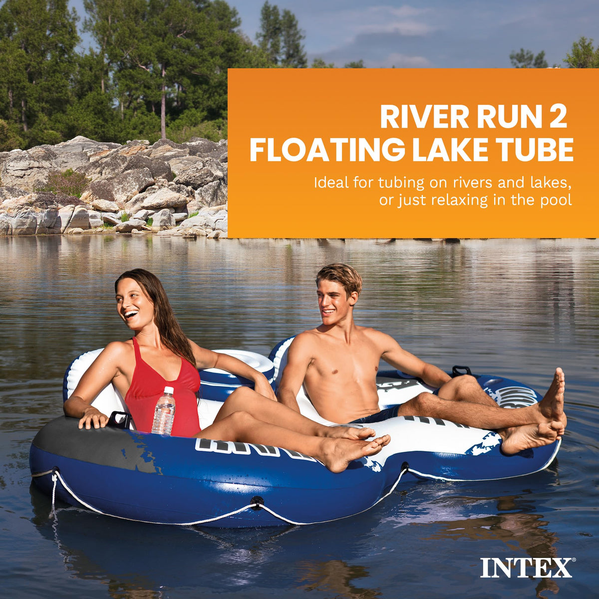 Inflatable 2-Person Floating Lake Lounge G835411