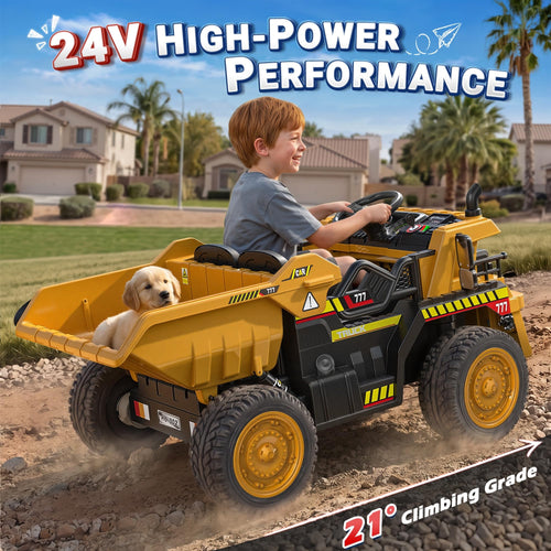 24V Ride On Dump Truck with Electric Dump Bed B830