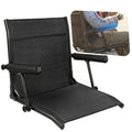 Fishing Boat Seat with Armrest, Mesh Fabric, Aluminum Frame, 350 LBS Capacity, Foldable Z436531