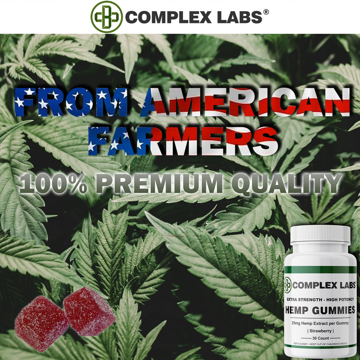 Hemp Gummies 50mg Strawberry Flavor C96591