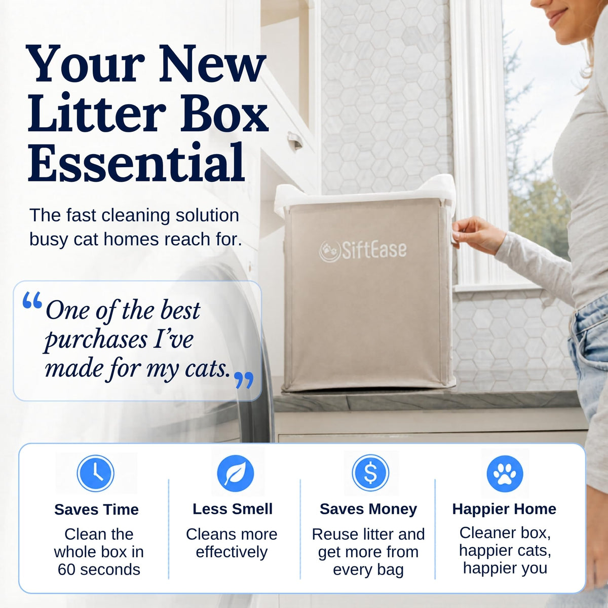 Cat Litter Sifter with Bin B645254