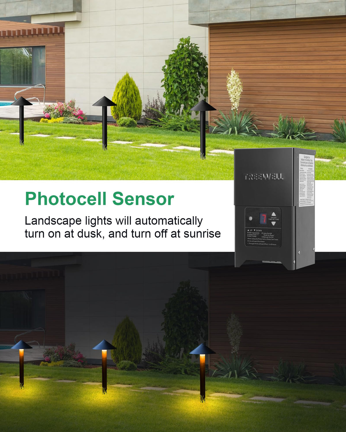 300W Low Voltage Landscape Transformer Stainless Steel Waterproof D1034
