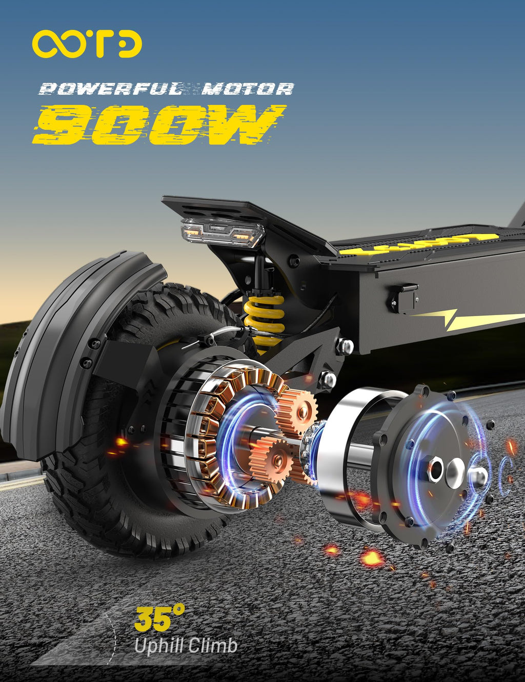 Electric Scooter with 11" All-Terrain Tire L753
