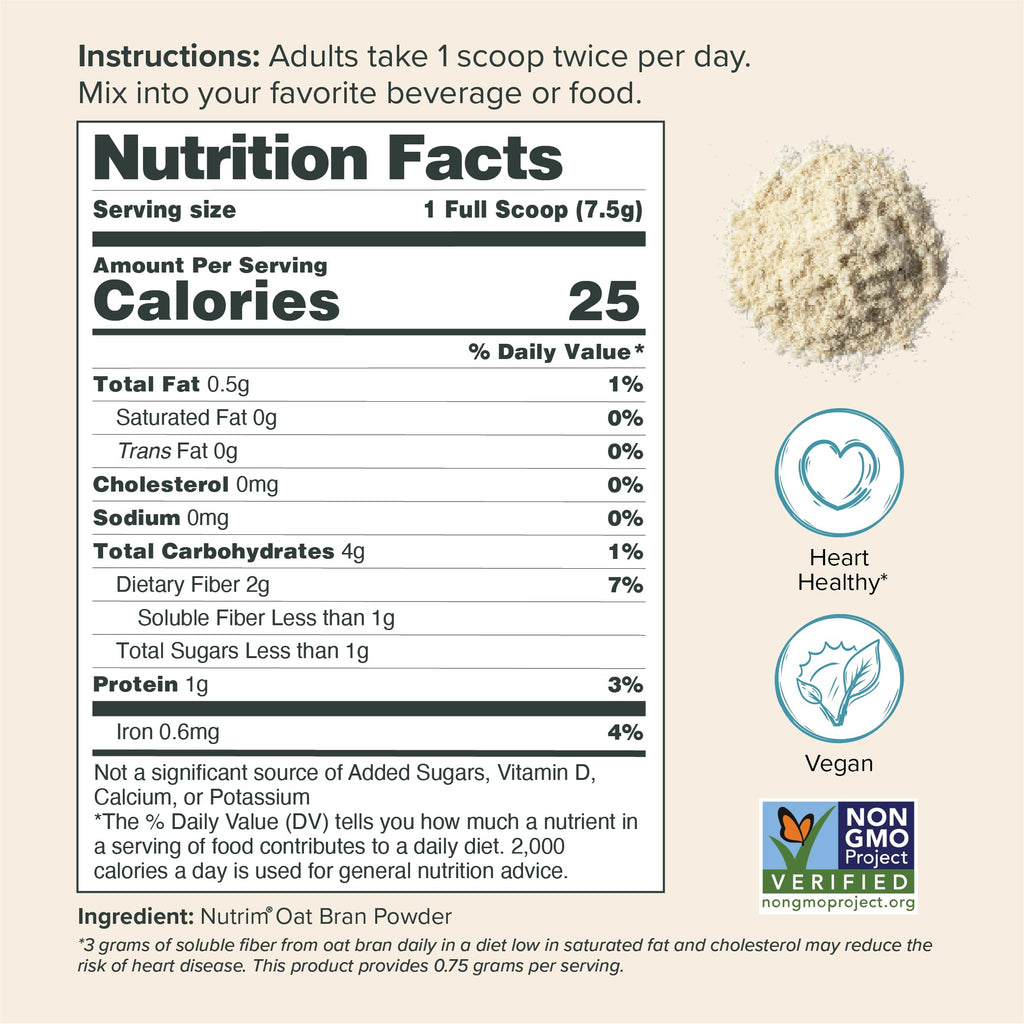 Oat Bran Powder with Beta Glucan Soluble Fiber A506