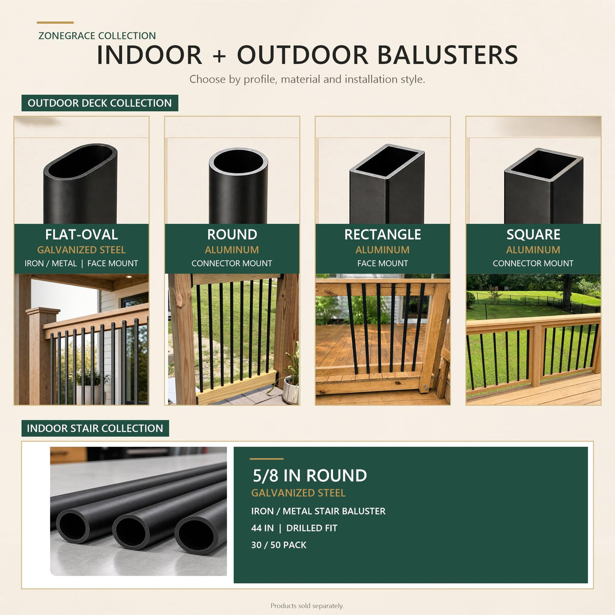 32" Black Aluminum Deck Balusters 120 Pack W954977