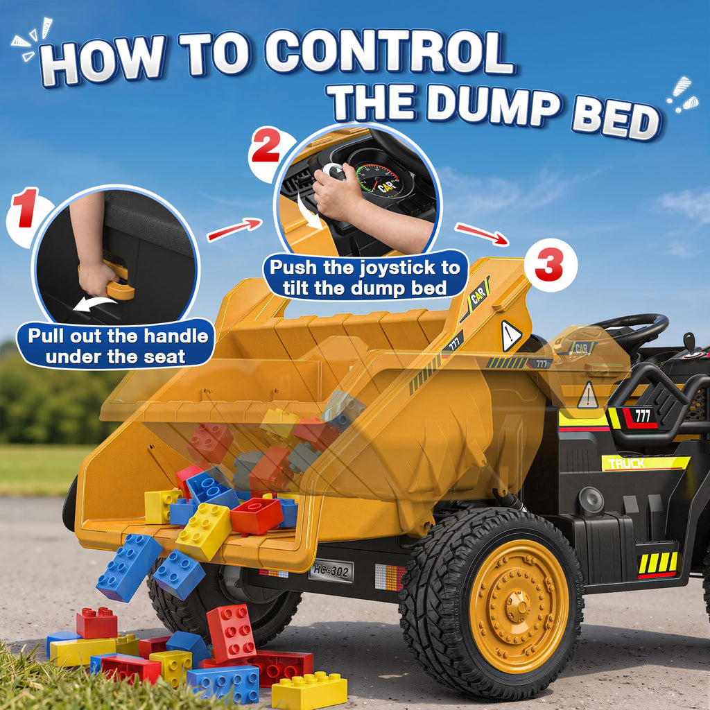 24V Ride On Dump Truck with Electric Dump Bed B830