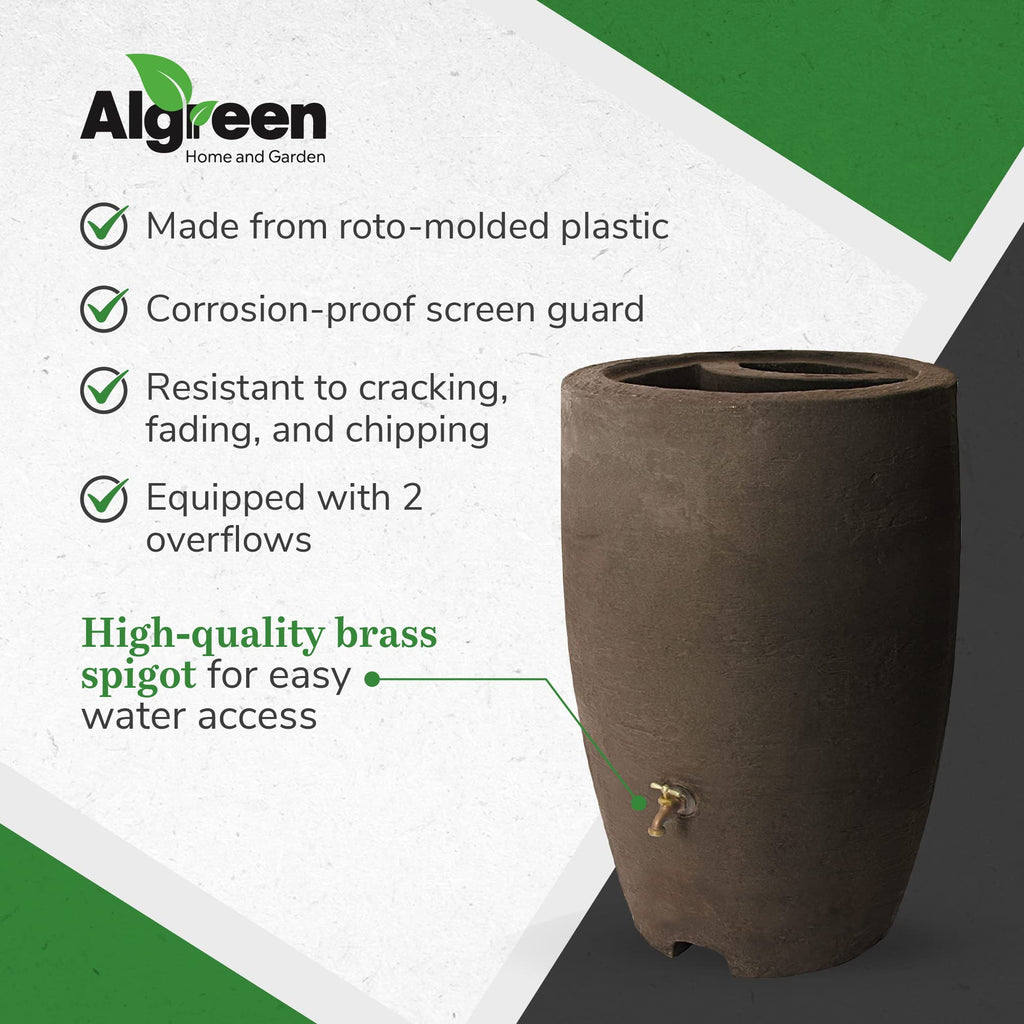 50 Gallon Plastic Rain Barrel 2 Pack R246732