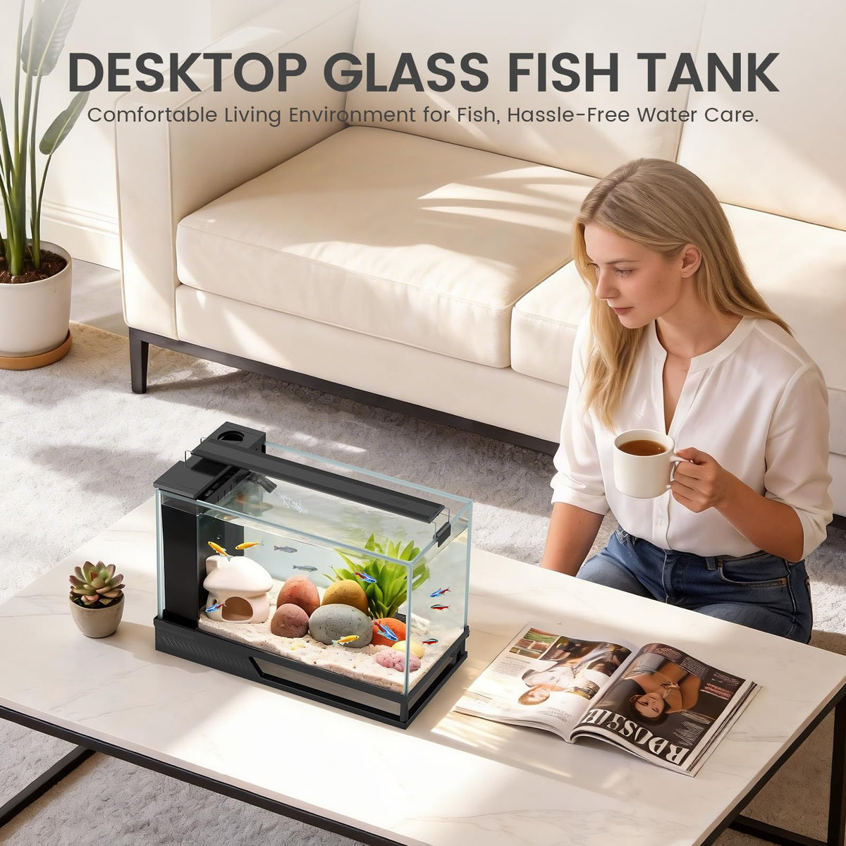 4 Gallon Aquarium Kit with Bottom Drainage D308511