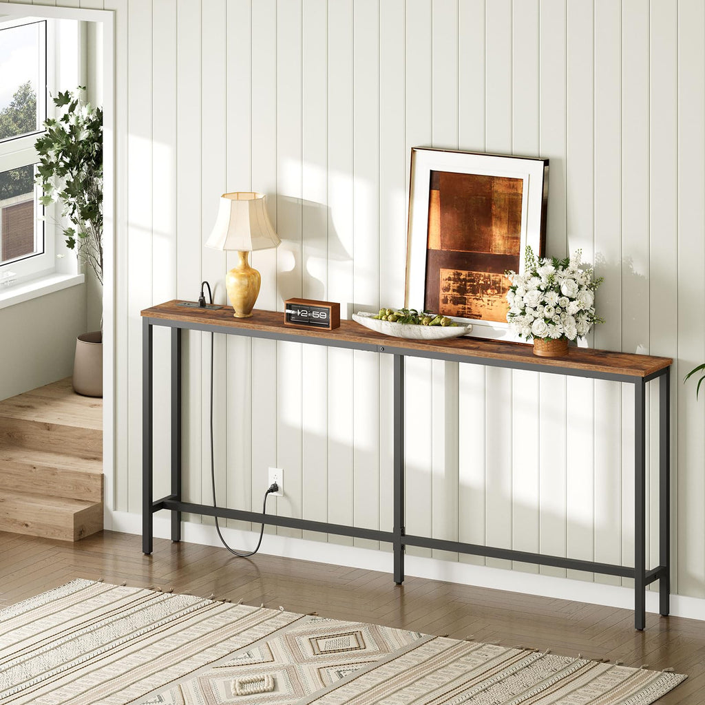70.9" Narrow Console Table with Power Outlet K82261