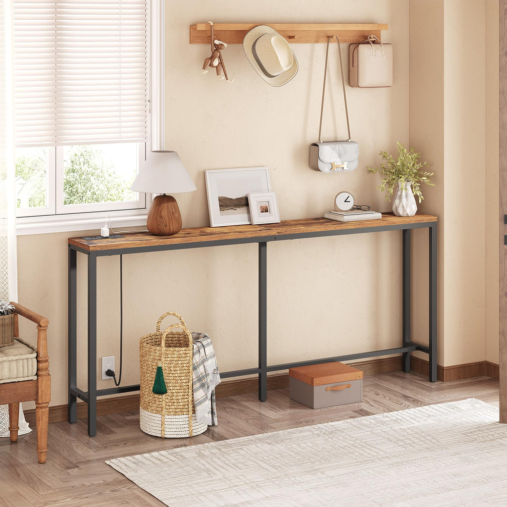 70.9" Narrow Console Table with Power Outlet K82261