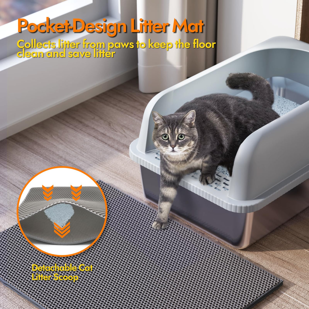 Stainless Steel Cat Litter Box with Lid W248