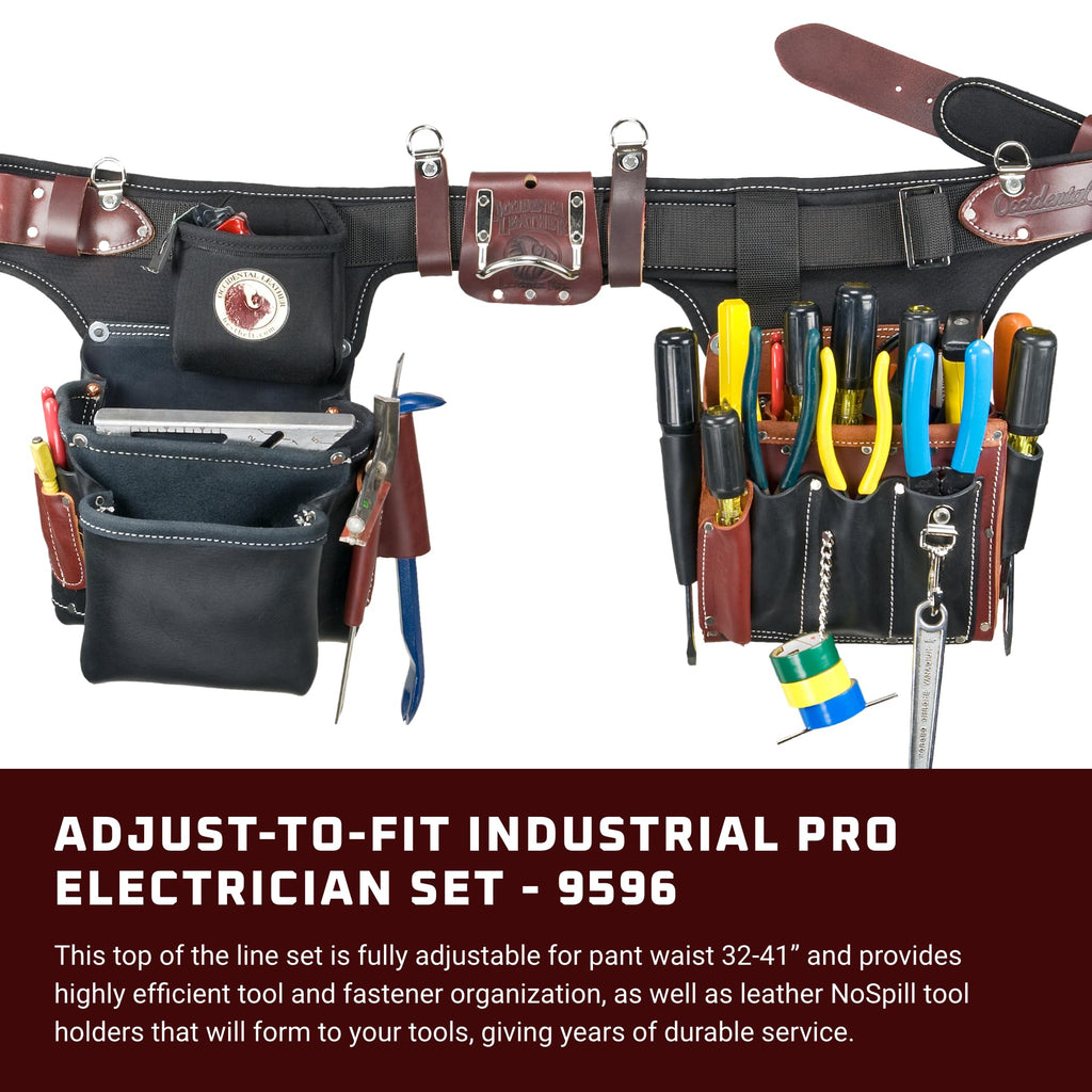 Leather Electrician Tool Set with 31 Pockets J890585