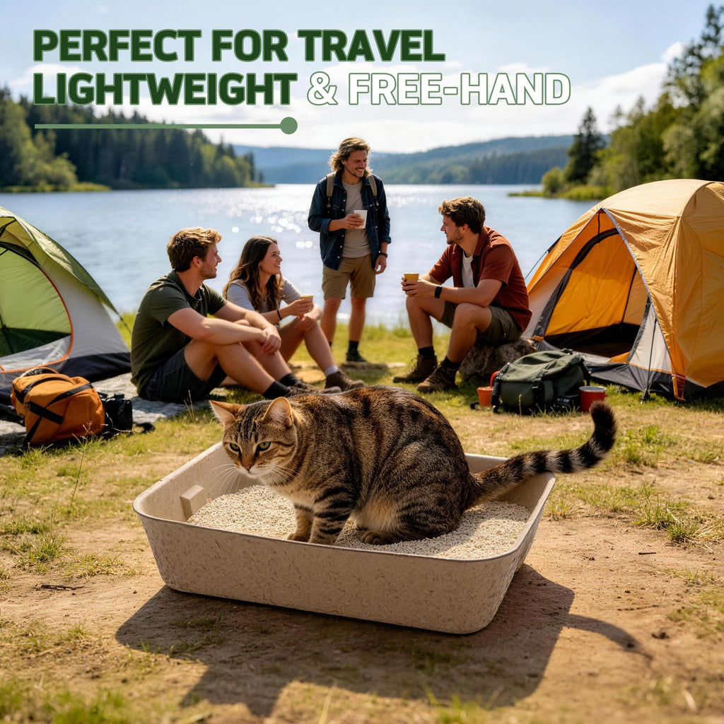 Disposable Litter Boxes for Cats 8-Pack Extra Thick Sturdy Leakproof J9388