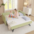 Twin Gingham Upholstered Daybed with Pop Up Trundle Bed O63822