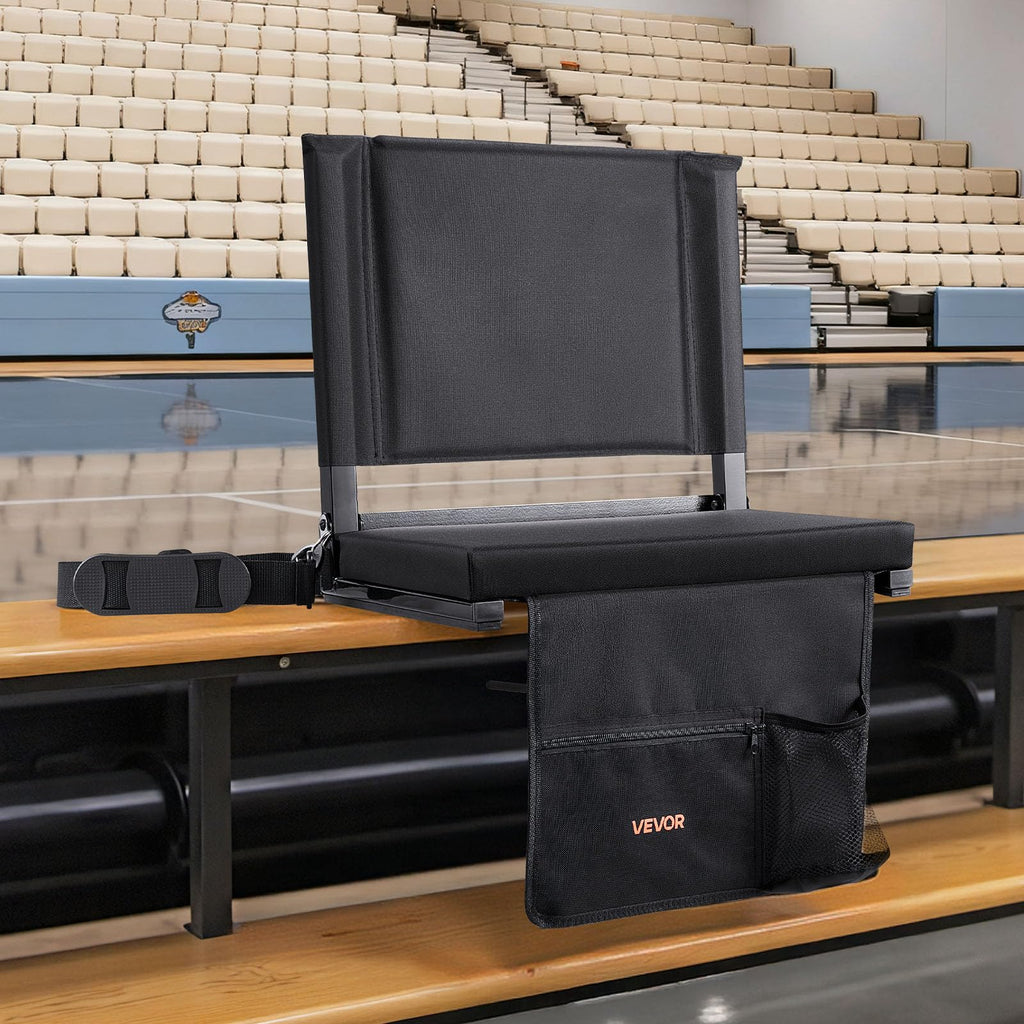 Folding Bleacher Seat with Back Support and Cushion K959575