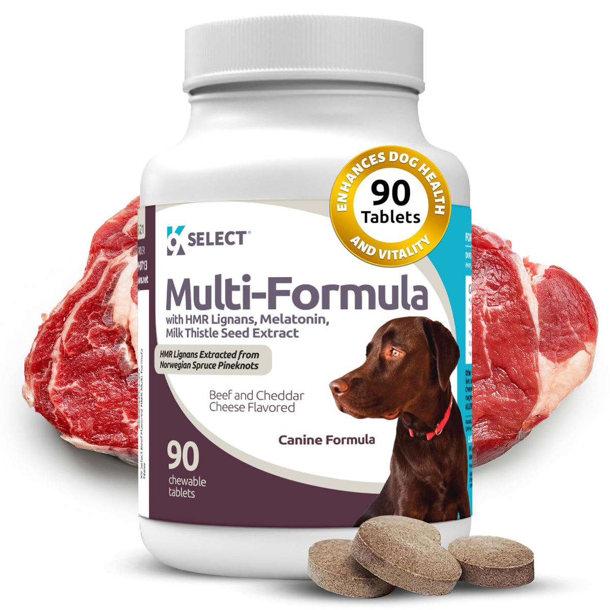 90 Tablets Beef Flavor Dog Multivitamin Y582600