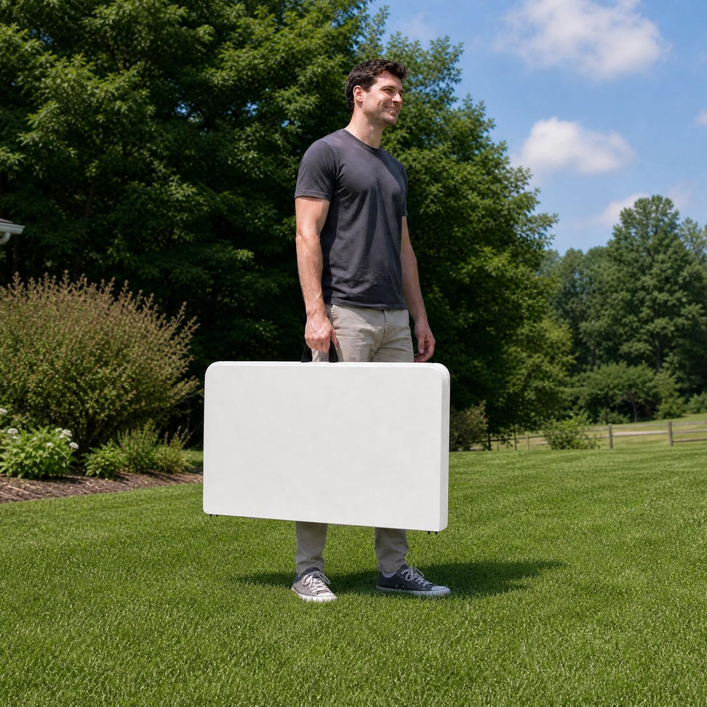 White Square Folding Card Table K240