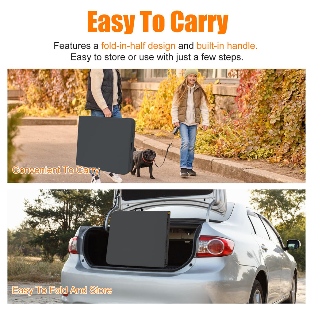 6 FT Black Folding Table with Carry Handle G975052