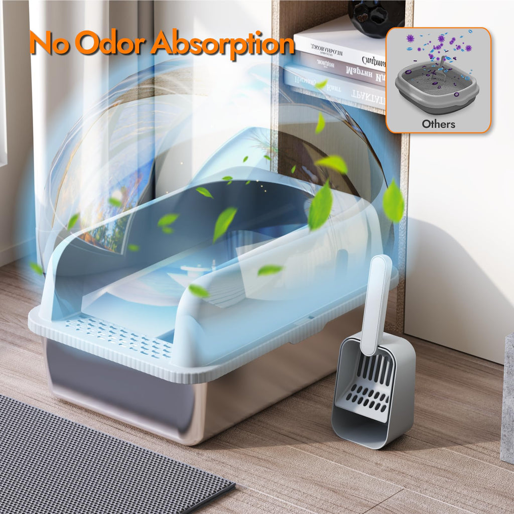 Stainless Steel Cat Litter Box with Lid W248
