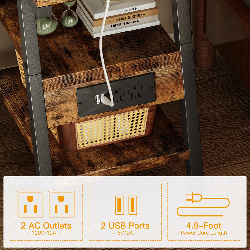 3-Tier Side Table with Charging Station B61981