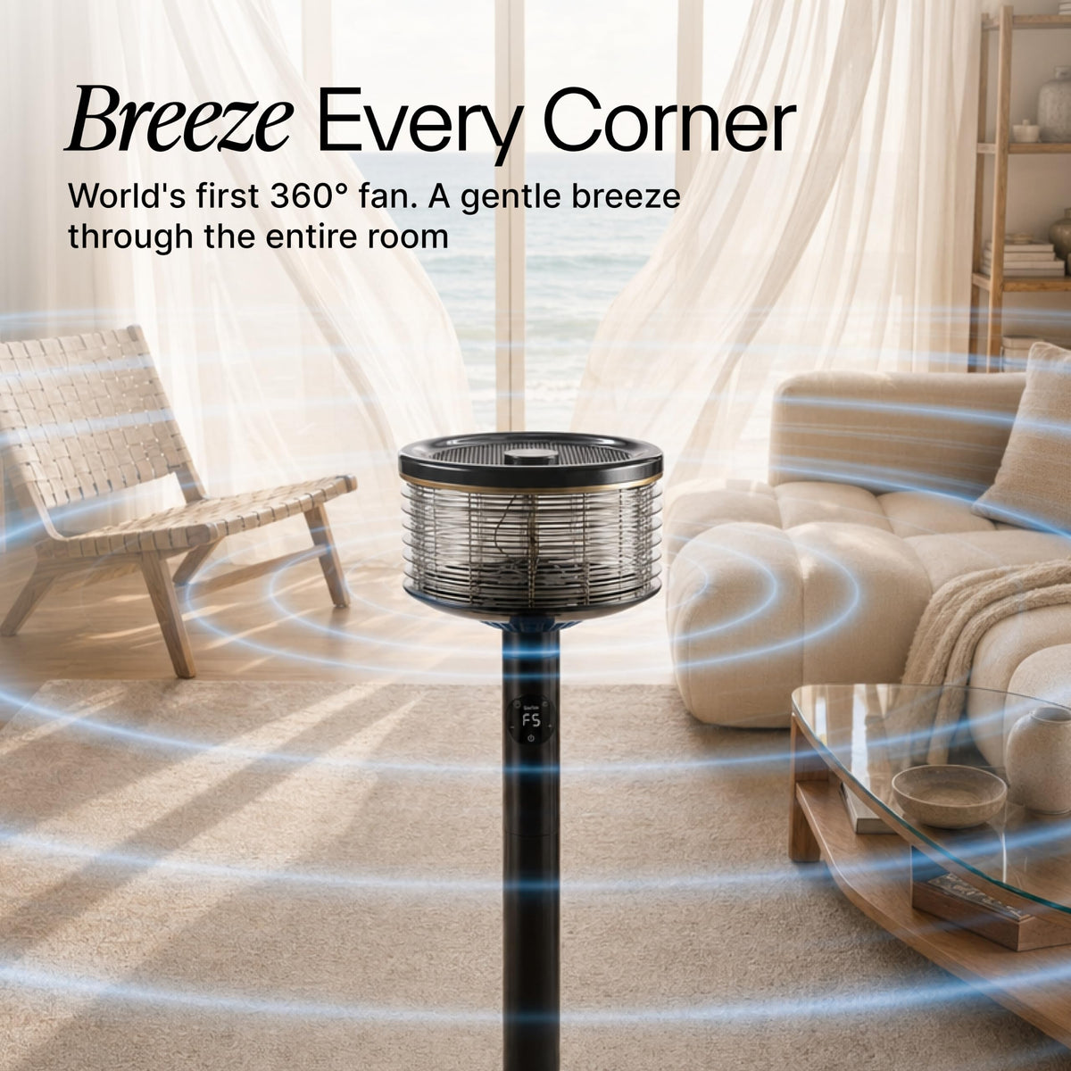 Height-Adjustable Floor & Table Fan Z2833