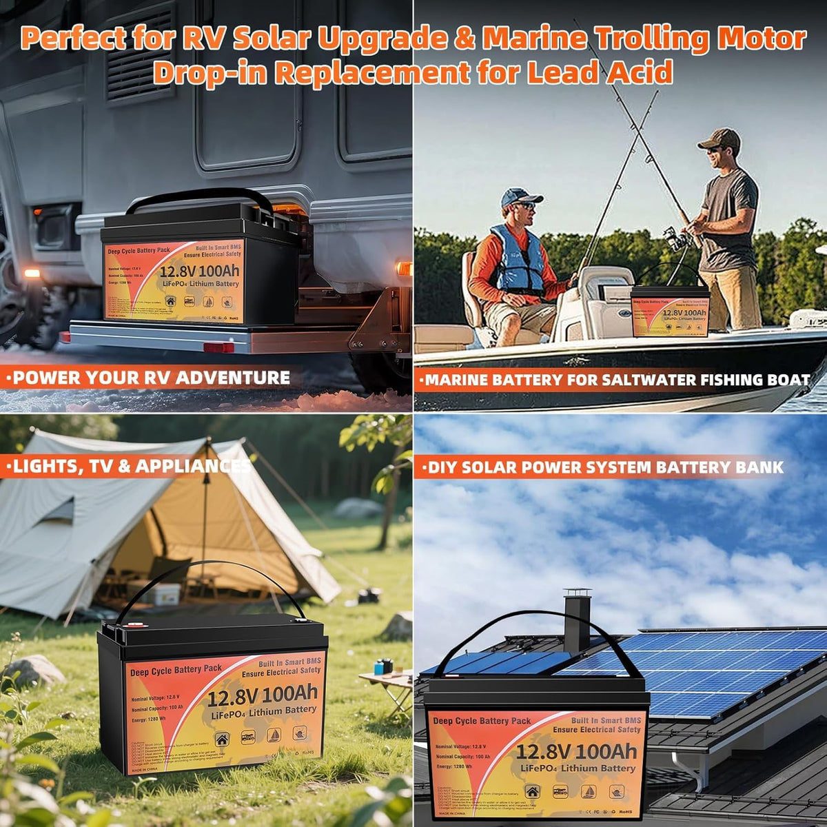 12V 100Ah LiFePO4 Battery Group 31 G938439