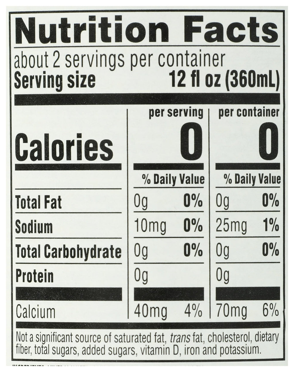 Unflavored Italian Sparkling Mineral Water T679811