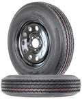 2-Pack 12 Inch Black 5 Lug Trailer Tire Rim Y9015