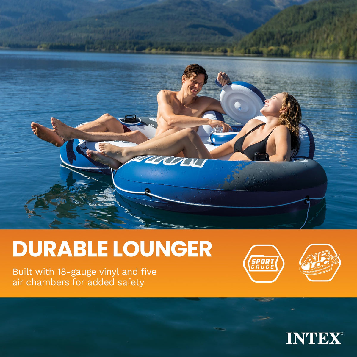 Inflatable 2-Person Floating Lake Lounge G835411