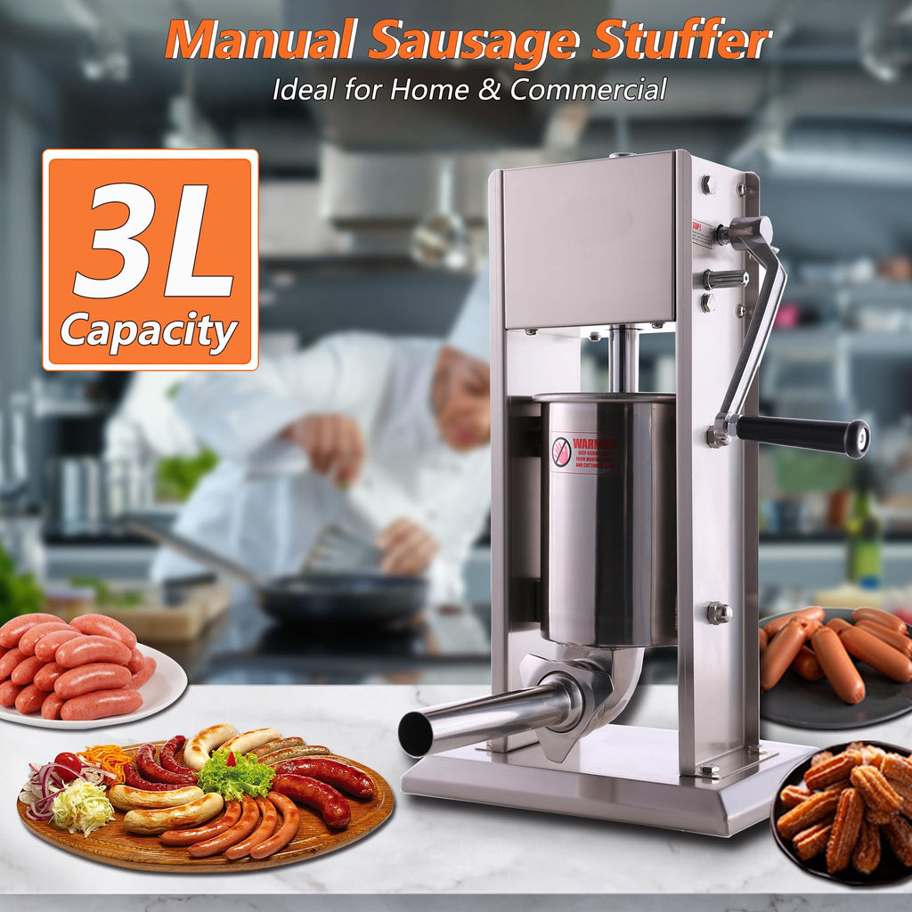 Stainless Steel Sausage Stuffer and Meat Mixer Q5953