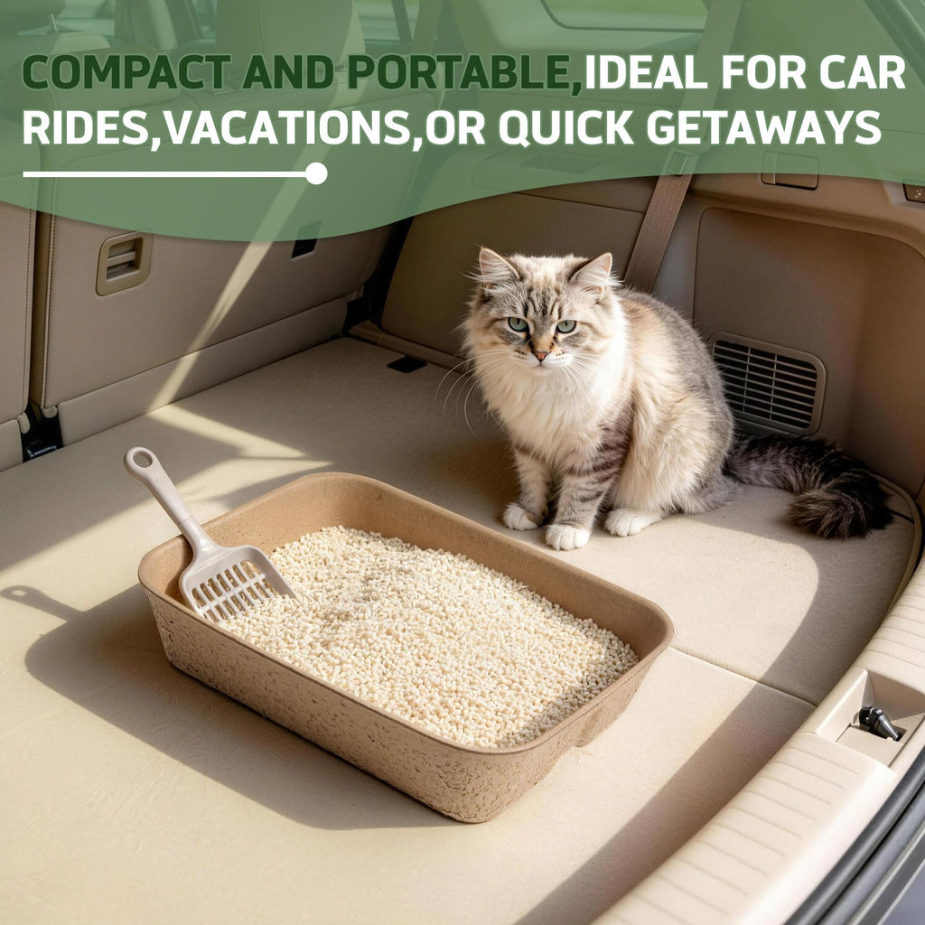 Disposable Litter Boxes for Cats 8-Pack Extra Thick Sturdy Leakproof J9388