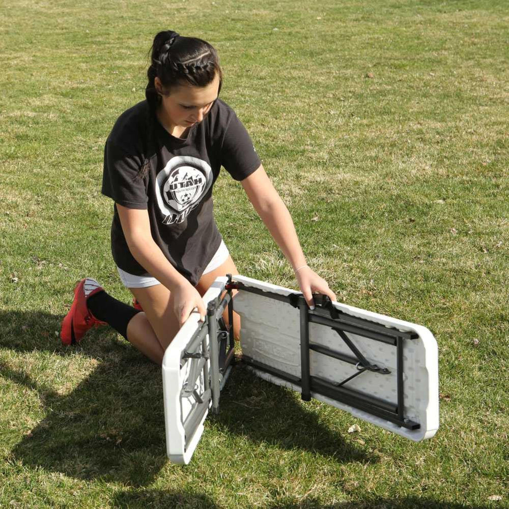 Portable Folding Bench, 6-Foot, UV-Resistant, Powder-Coated Steel A398