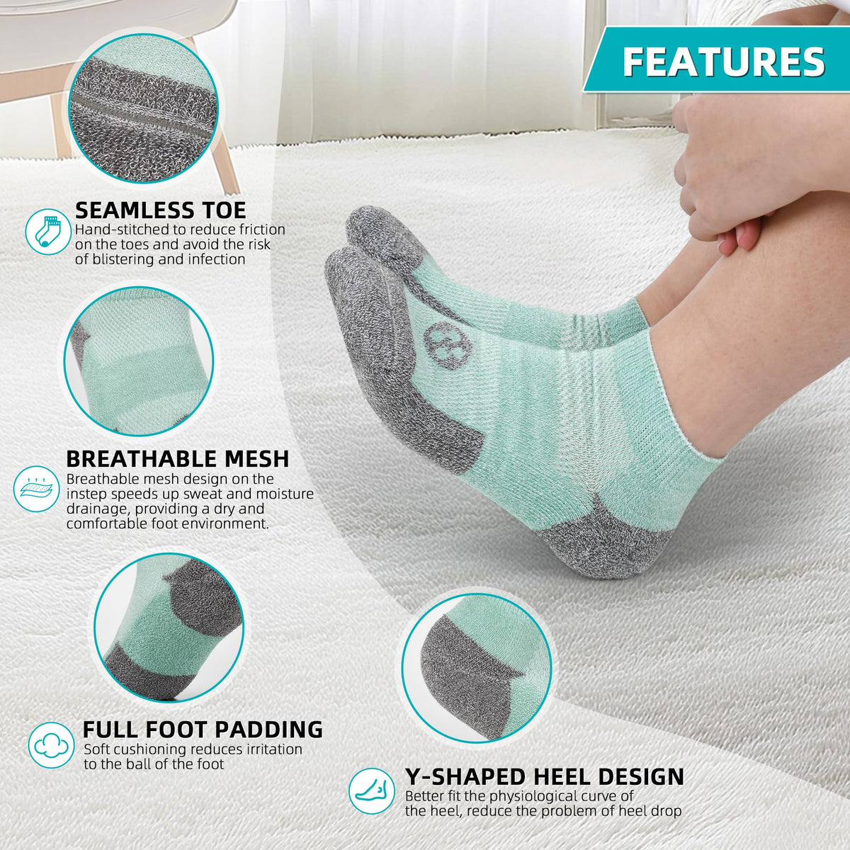 Diabetic Socks for Men, 10 Pairs Ankle & Low Cut Size 9-15 U8196