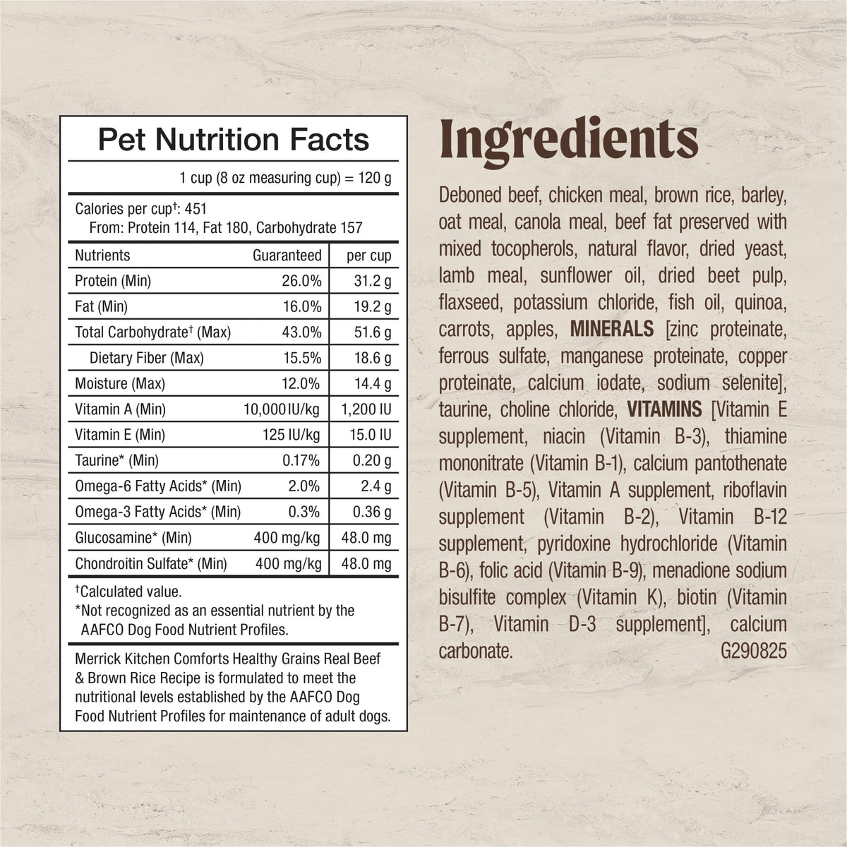 Adult Dry Dog Food Beef and Brown Rice 12 lb W680124