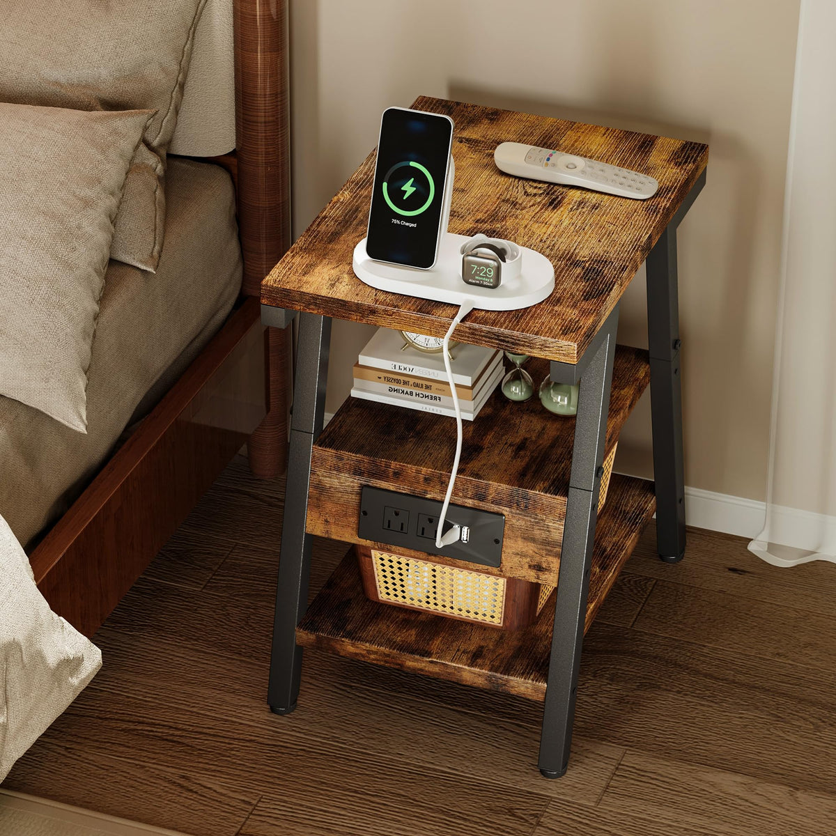 3-Tier Side Table with Charging Station B61981