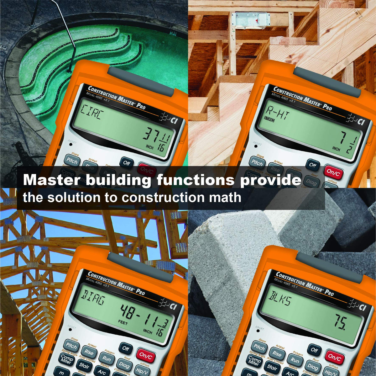 Construction Calculator + Architect Triangular Scale K231630
