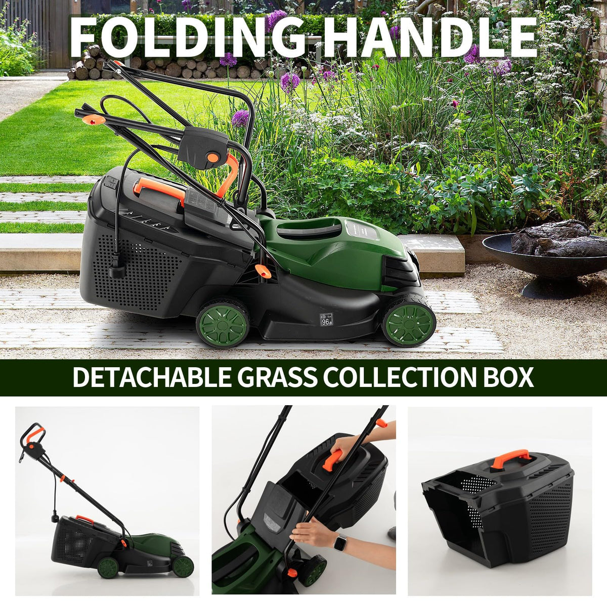 Electric Lawn Mower with Grass Collection Box H218